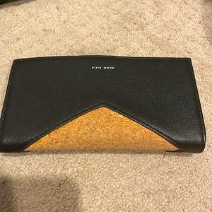 Black wallet with cork detail